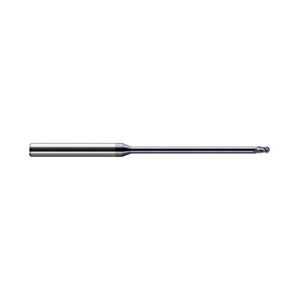 Harvey Tool 3/16 Cutter dia. x 0.2810 in. 9/32 x 3.7500 in. 3-3/4 Reach Carbide Ball End Mill, 3 Flutes 59512-C3 - main